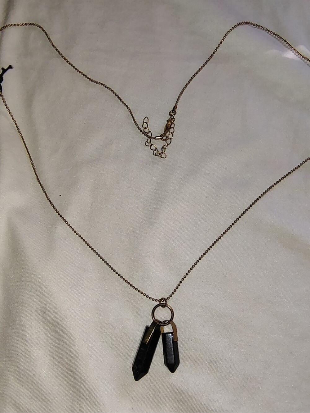 Extra Long Treasure & Bond Cobalt Stone Crystal And Gold Tone Necklace